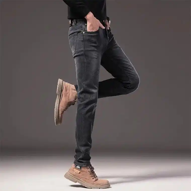 30-40岁男人牛仔裤男款推荐.高端轻奢重磅提花刺绣面料,高 - 抖音