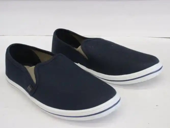 mens fashionable canvas pump shoe navy