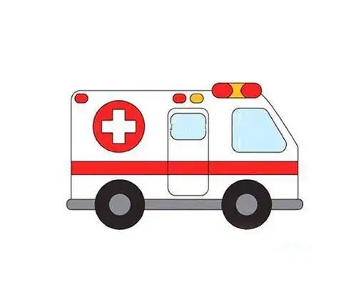 车简笔画简笔画系列-怎样画救护车救护车彩色的简笔画120救护车简笔画