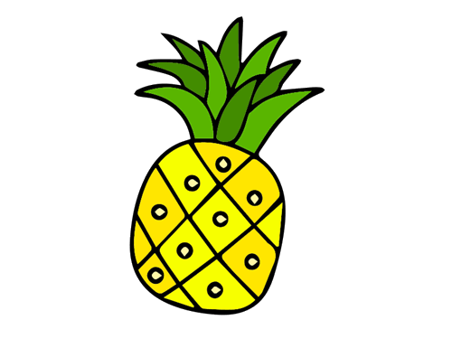 亲子简笔画菠萝的画法