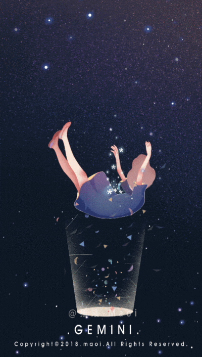 gif动态图 治愈 宇宙 星球 天空 梦幻男生 女神 蓝色系 动图壁纸转载