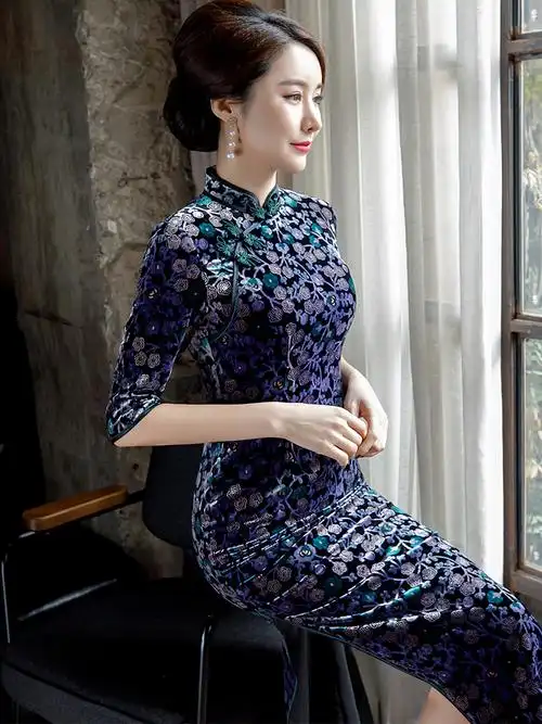 美舒饰旗舰店的优惠券大全—真丝旗袍桑蚕丝高端夏季长款中年妈妈装