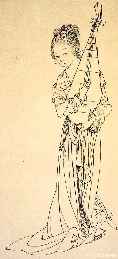 当代国画家徐鹤～中国画白描仕女图集锦