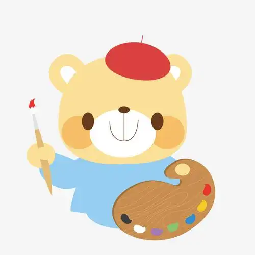 画画的小熊手绘图