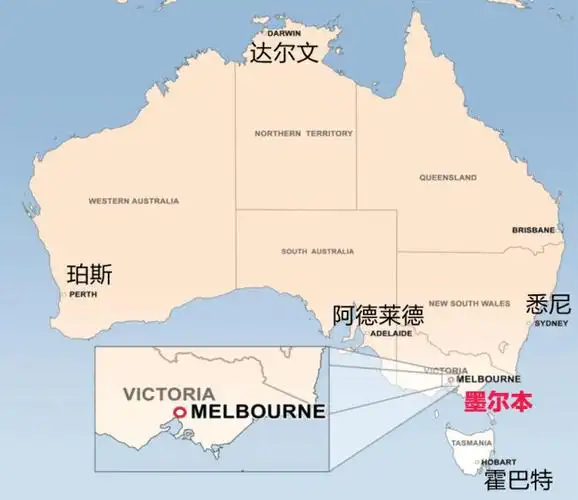 墨尔本位置图