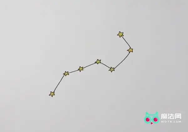 北斗七星怎么画