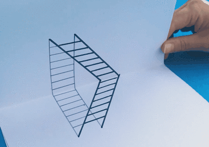 一支笔让纸凸出来又凹下去人人都能玩的立体画小魔术