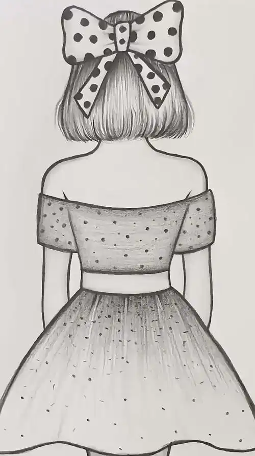 小帅画出美女的背影