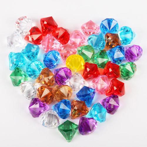 七彩塑料彩色宝石幼儿园男女女孩宝宝玩具钻石手工制作工具