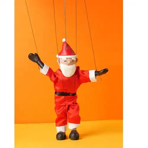 礼物木偶共和国关节提线木偶圣诞老人拉线玩偶儿童圣诞木偶