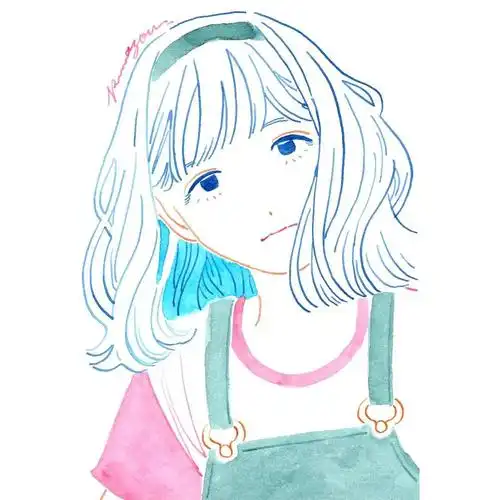 画画素材资源库是夏天的味道ins风极简线条动漫女生小清新高清头像