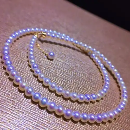 0利润 日本akoya天然海水珍珠项链天女级彩虹光白透粉几乎无暇