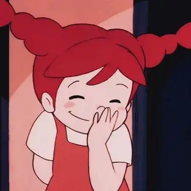 红发头可爱女生动漫乐观好心态头像图片