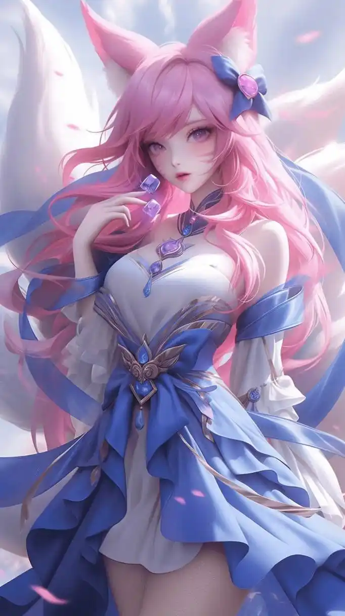 超级好看的九尾狐御姐壁纸