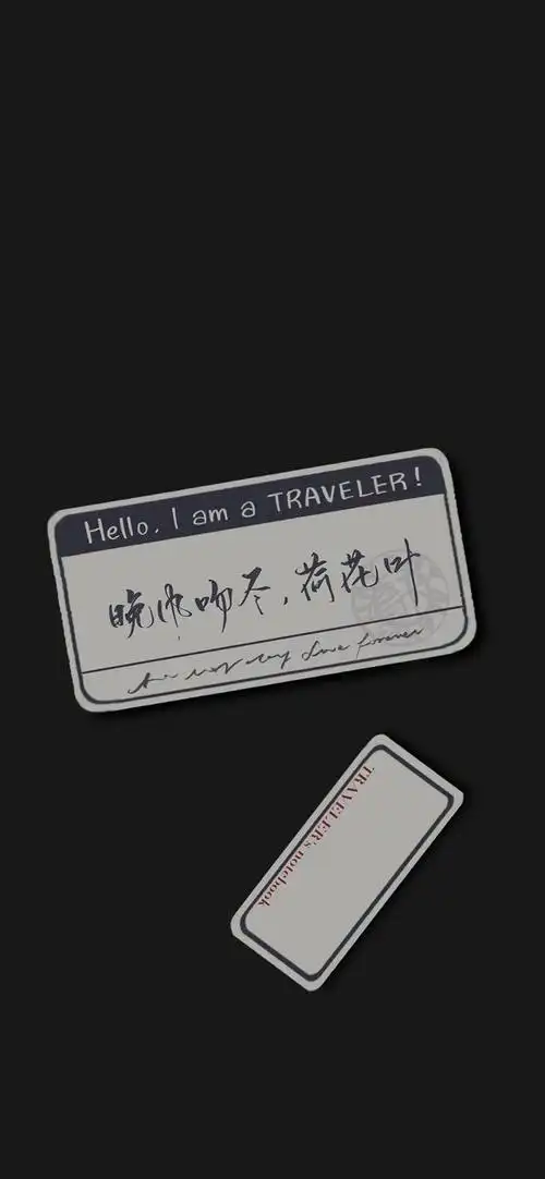 简约黑色文字控 全面屏手机壁纸无水印