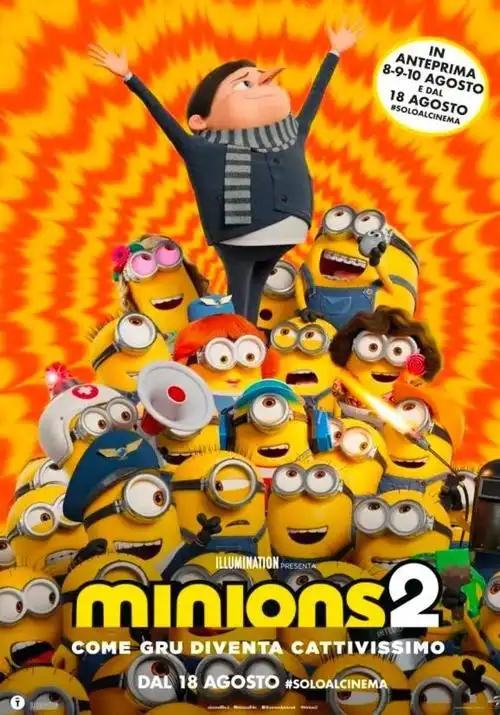 小黄人英文电影海报,儿童英文电影海报手绘-图片大观-奇异网