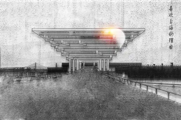 上海建筑与水墨的完美融合