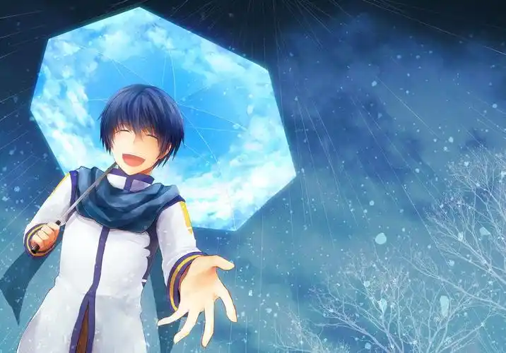 求帮忙找动漫图片,我想要一张清新男生雨中撑伞的图片,画风要清新点的