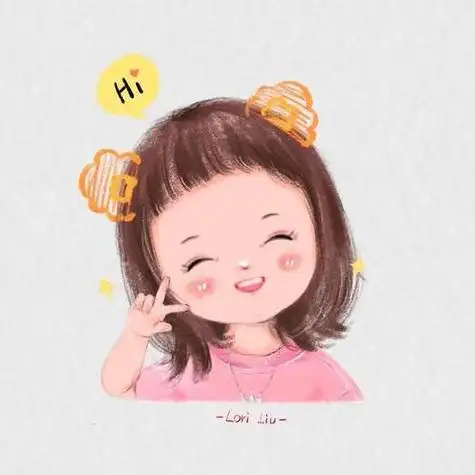 手绘可爱萌娃女生头像