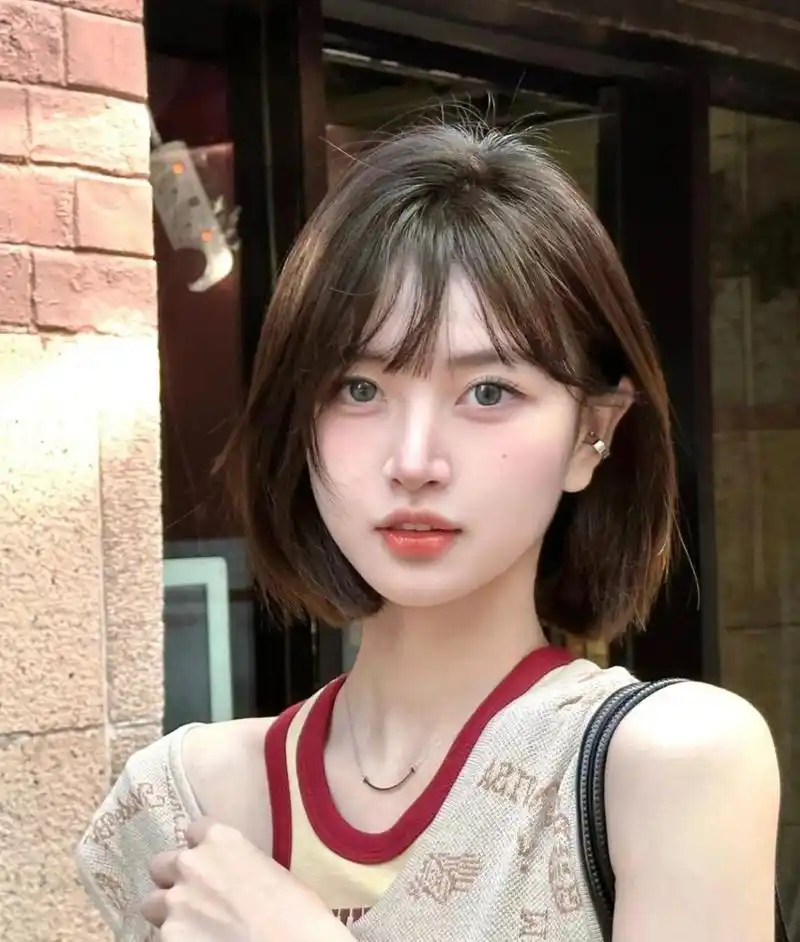 韩系短发发型 女生看了都心动 超好看的韩系女生短发,韩系优雅短发,非
