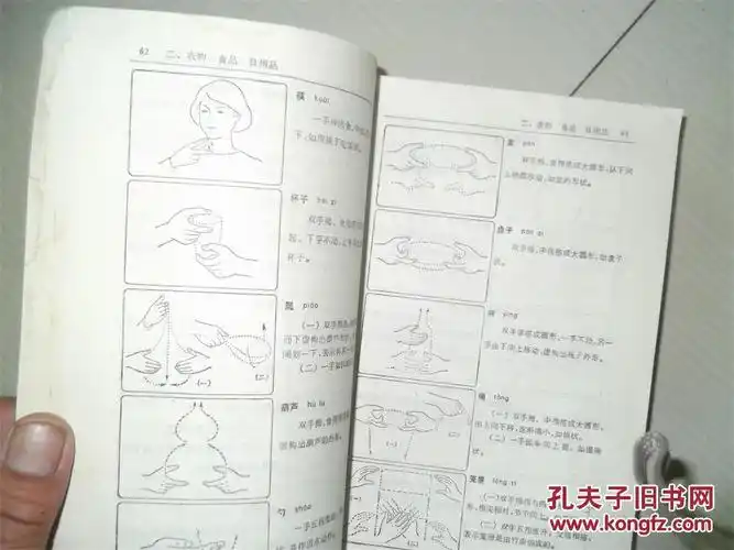 中国手语1990年一版一印巨厚