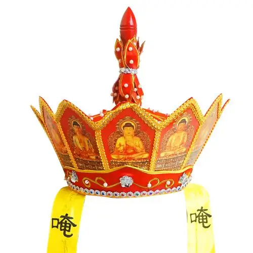 五佛佛教用品僧人佛法西游记唐僧帽僧帽佛帽冠毗刺绣