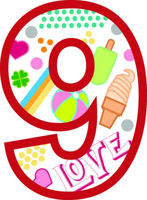 矢量单个数字9设计