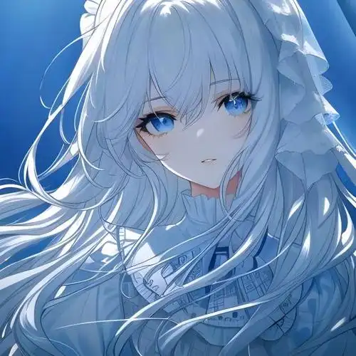 动漫蓝色系女生头像