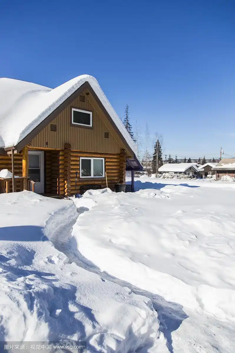 雪景,雪,小木屋