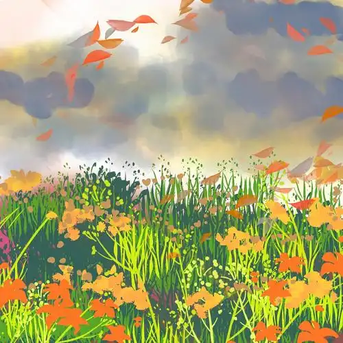 花海|插画|艺术插画|阿君爱画画 - 原创作品 - 站酷 (zcool)