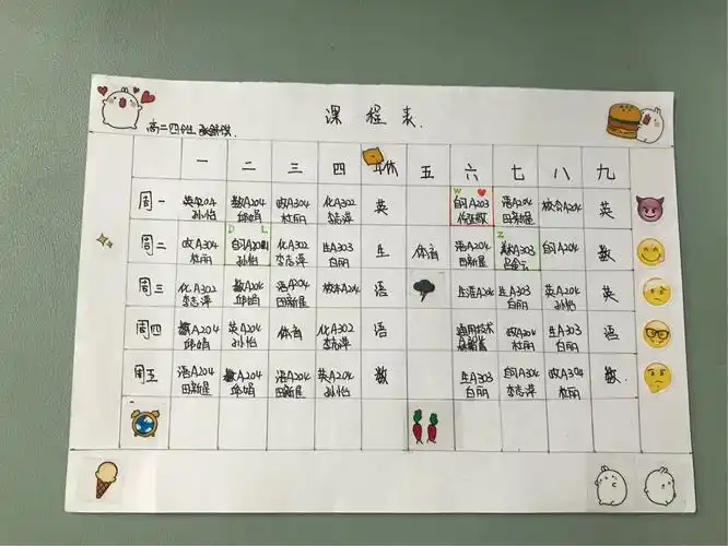 我的课表我设计—高二年级学生走班课表表绘制