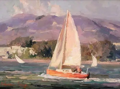 首页 装饰素材 油画 帆船