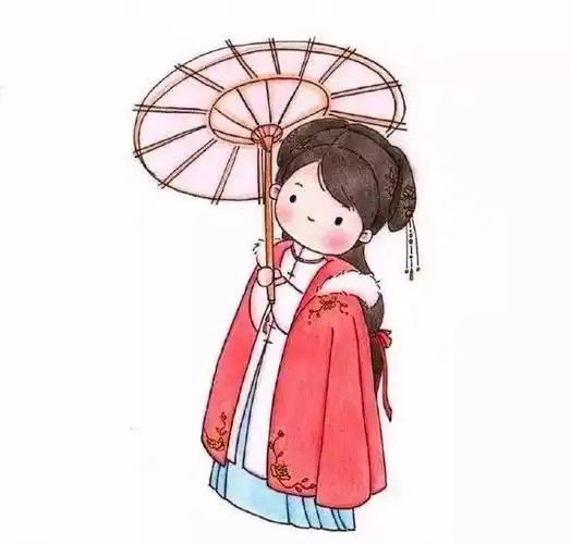 彩铅画教程 | 超可爱简单的唯美古风人物_步骤_版权_网络