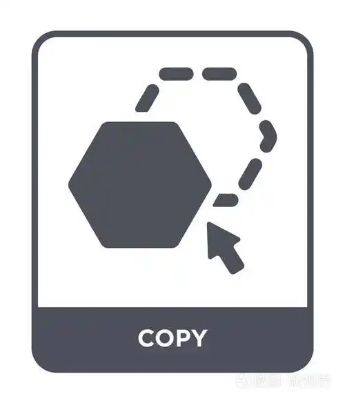 复制图标隔离在白色背景上.