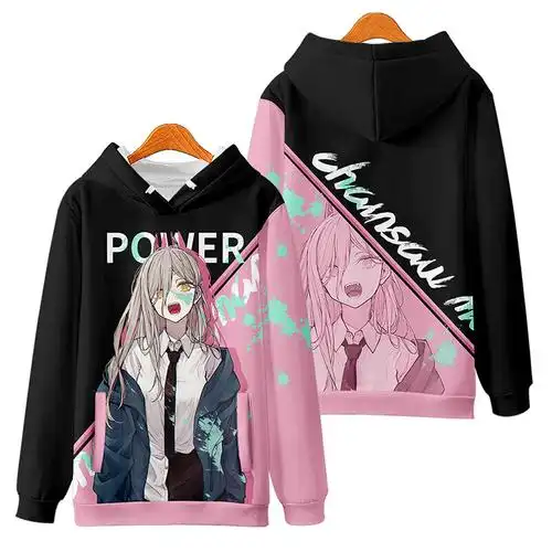 林中寻定制款 电锯人链锯人动漫漫画周边卫衣秋冬二次元帕瓦连帽外套