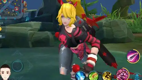 王者荣耀:花木兰红色小恶魔皮肤帅气暴击达100000!碰下主宰就死了