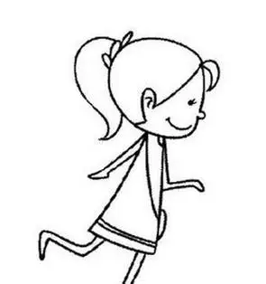 动漫小女孩侧脸简笔画