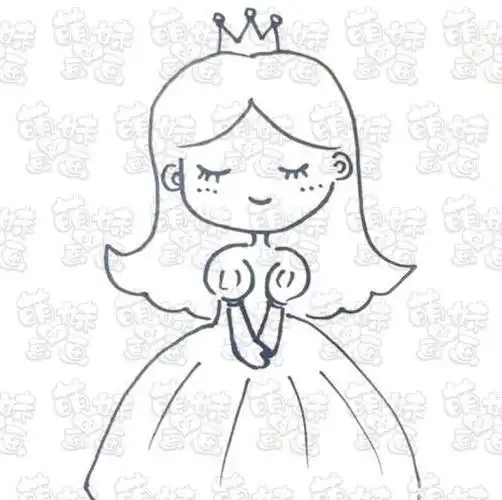 小公主的简笔画可爱又漂亮