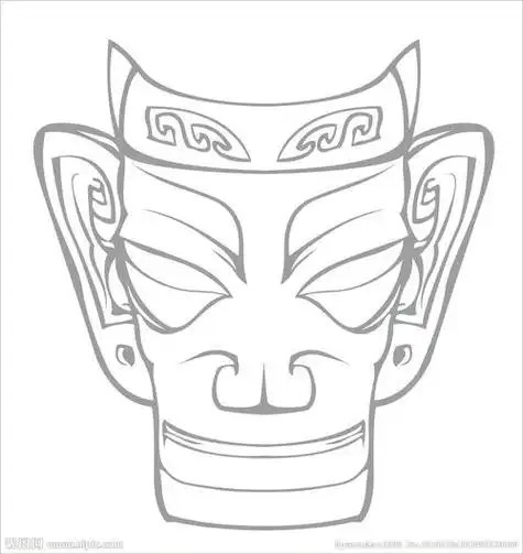 简笔画面具 孙悟空简笔画面具