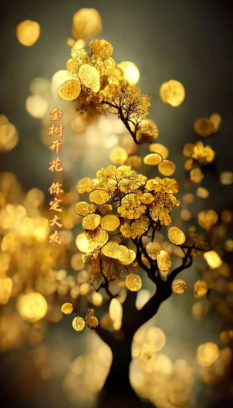 当你刷到这个黄金树时,说明你的财运来了.#发财树 #手机壁纸 - 抖音