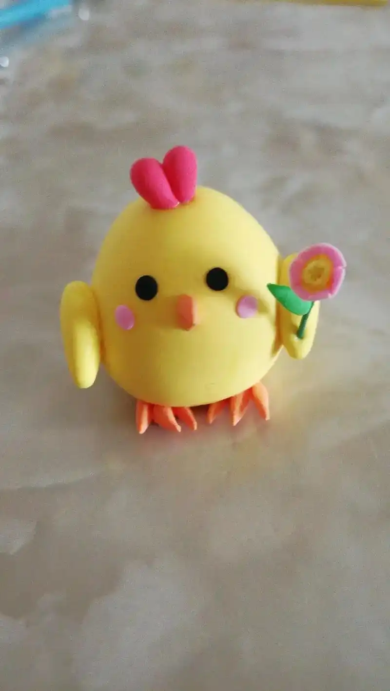 简单粘土小动物,小鸡仔做法#超轻粘土手工 - 抖音