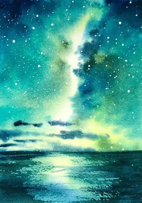 水彩星空多幅可选