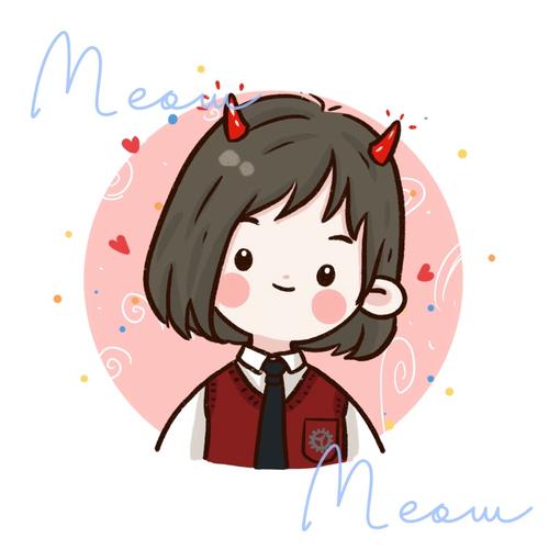 蜡笔风超萌可爱q版头像情侣真人照片卡通手绘定制漫画设计暮有鱼