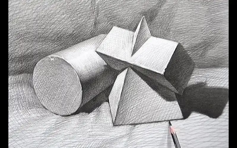 素描几何体教学-两个组合2_哔哩哔哩_bilibili