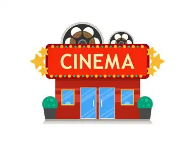 电影院建筑矢量图标照片