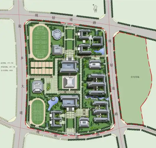 现代风格中学建筑设计方案文本