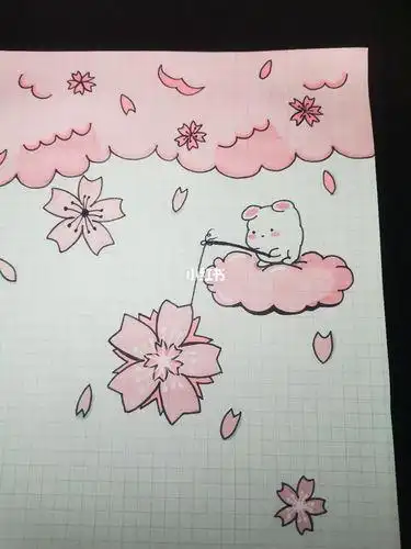 樱花主题的手帐简笔画