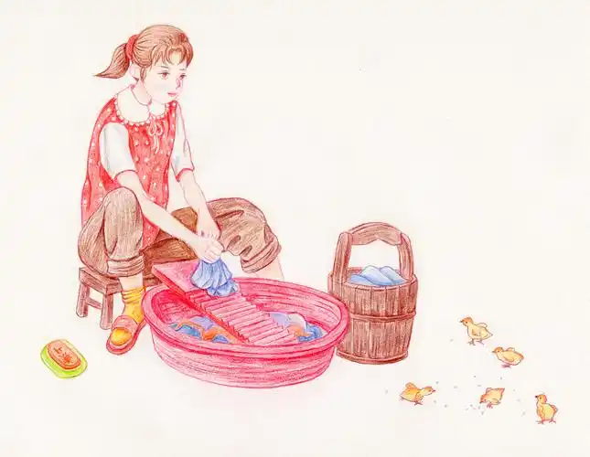 手绘乡村女孩日常|插画|创作习作|立羽damon - 原创