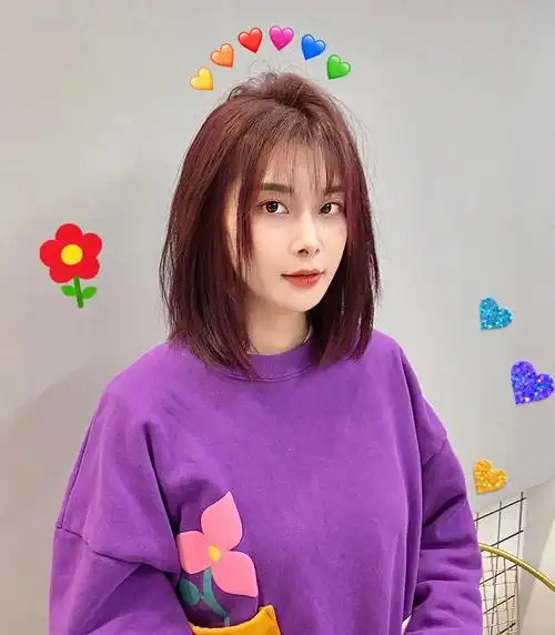 秋日里的新发色玫粉棕加了些紫色