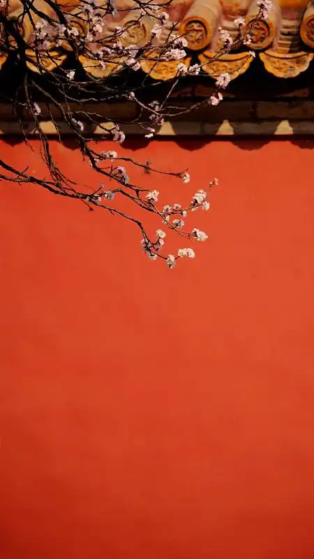 红色中国风背景墙素材-红色中国风背景墙图片元素-觅元素